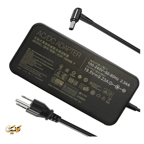 شارژر لپ تاپ ASUS 180W 19.5V 9.23A فیش 4.5 در 3.0 میلی‌متر سوزندار