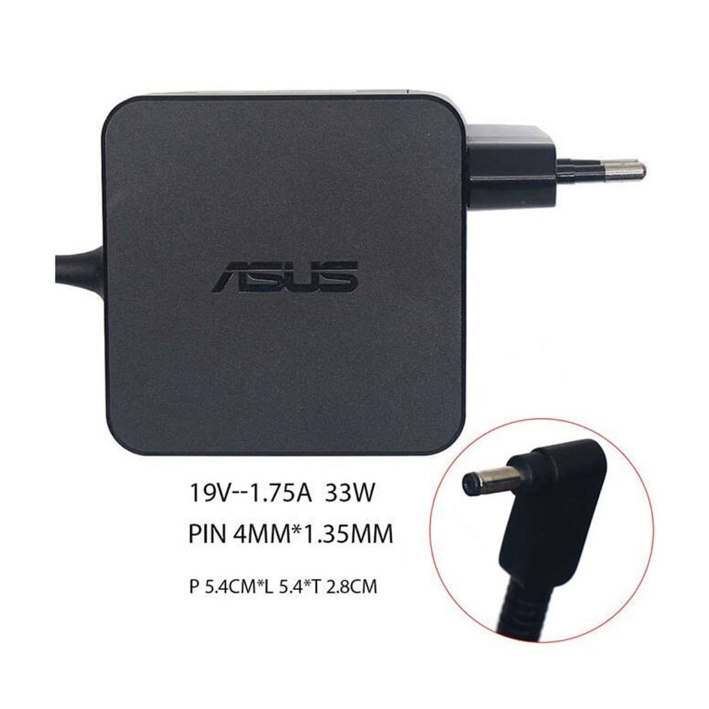 شارژر لپ تاپ ASUS 33W 19V 1.75A فیش 4.0 در 1.35 میلی‌متر