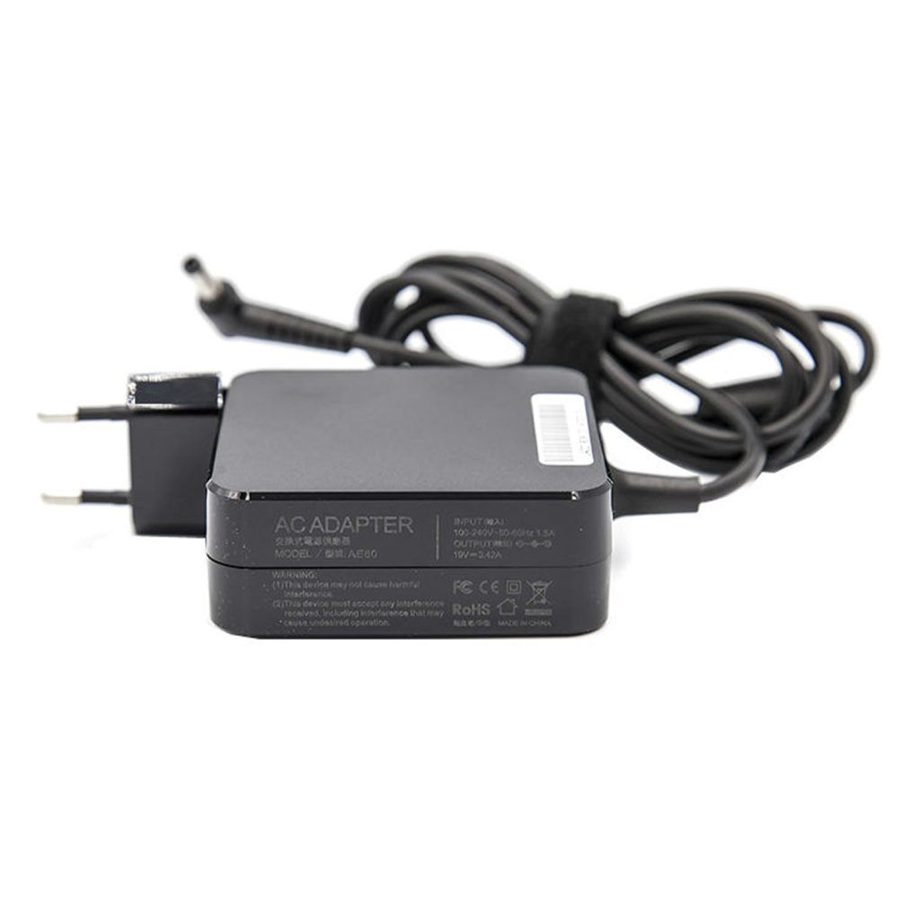 شارژر مربعی لپ تاپ ASUS 65W 19V 3.42A فیش نرمال 5.5 در 2.5 میلی‌متر