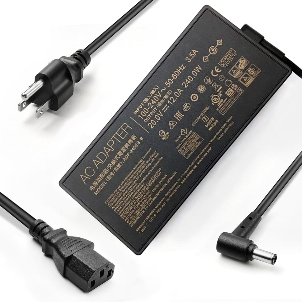 خرید شارژر آداپتور لپ تاپ ASUS 240W 20V 12A فیش 6.0x3.7 میلی متر