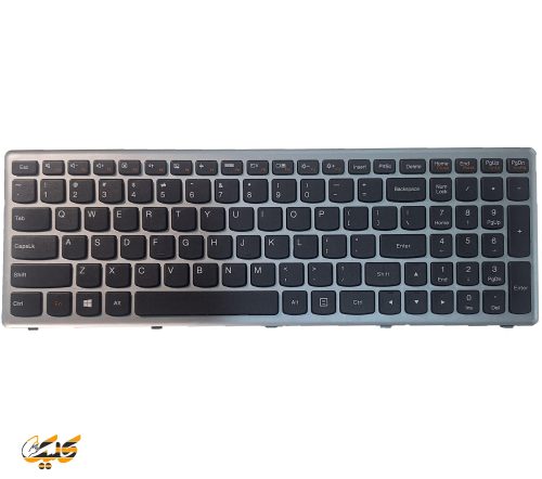 کیبورد لپ تاپ LENOVO Keyboard Z500 BLACK WITH FRAME SILVER