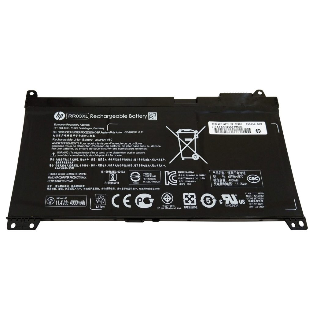 باطری لپ‌ تاپ اچ‌ پی HP BATTERY RR03XL