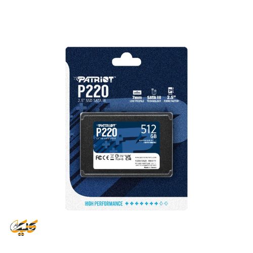 اس اس دی اینترنال پتریوت مدل P220 ظرفیت 512 گیگابایت Patriot Internal SSD SATA P220 512GB