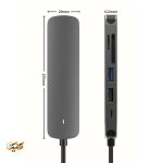 هاب USB-C شش کاره EXPO مدل BX6H (6 in 1 Type-C Hub)