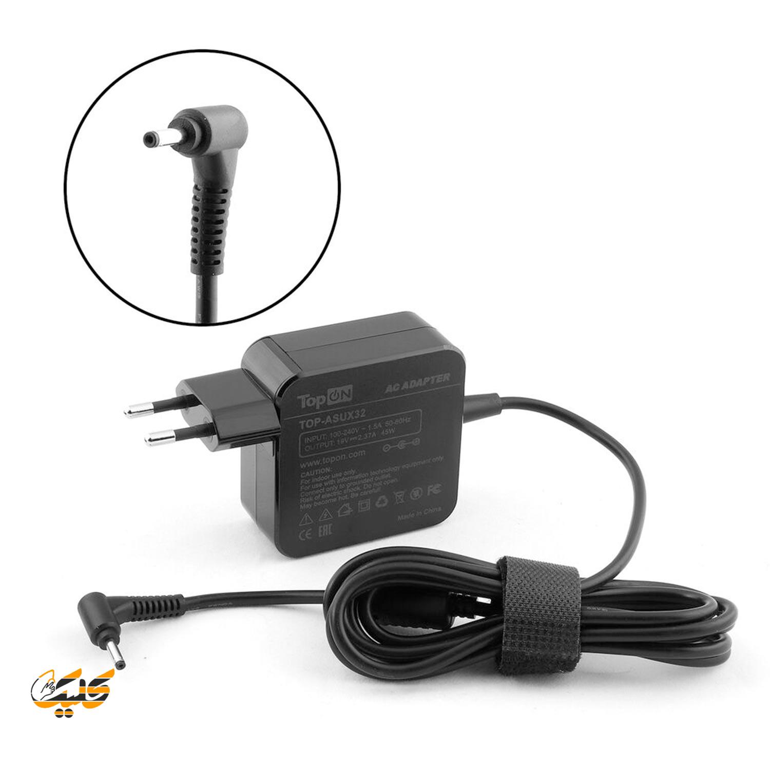 0020030 شارژر لپ تاپ ASUS 45W 19V 2.37A فیش 3.0 در 1.1 میلی متر