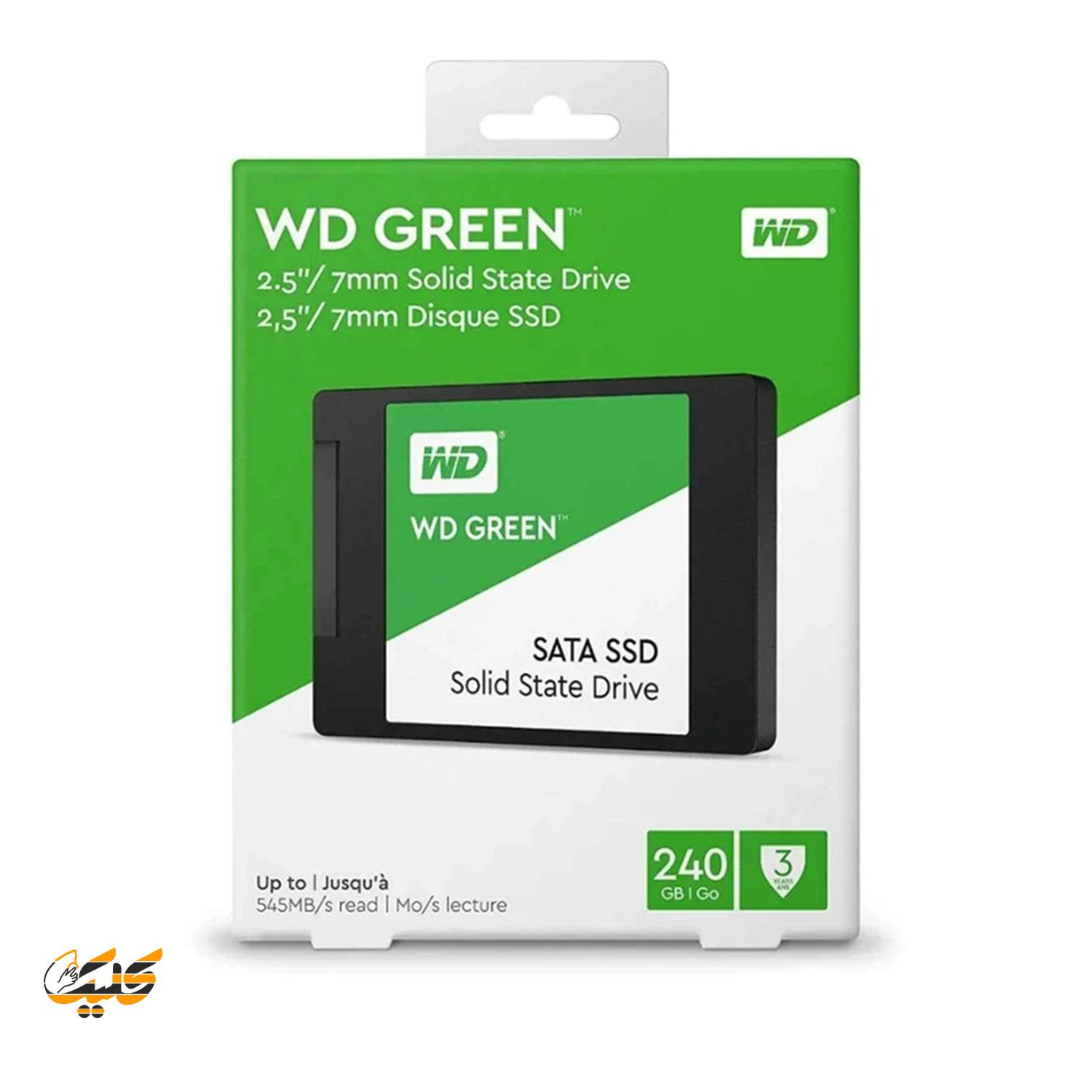 002011 اساسدی اینترنال وسترن دیجیتال مدل Green ظرفیت ۲۴۰ گیگابایت
