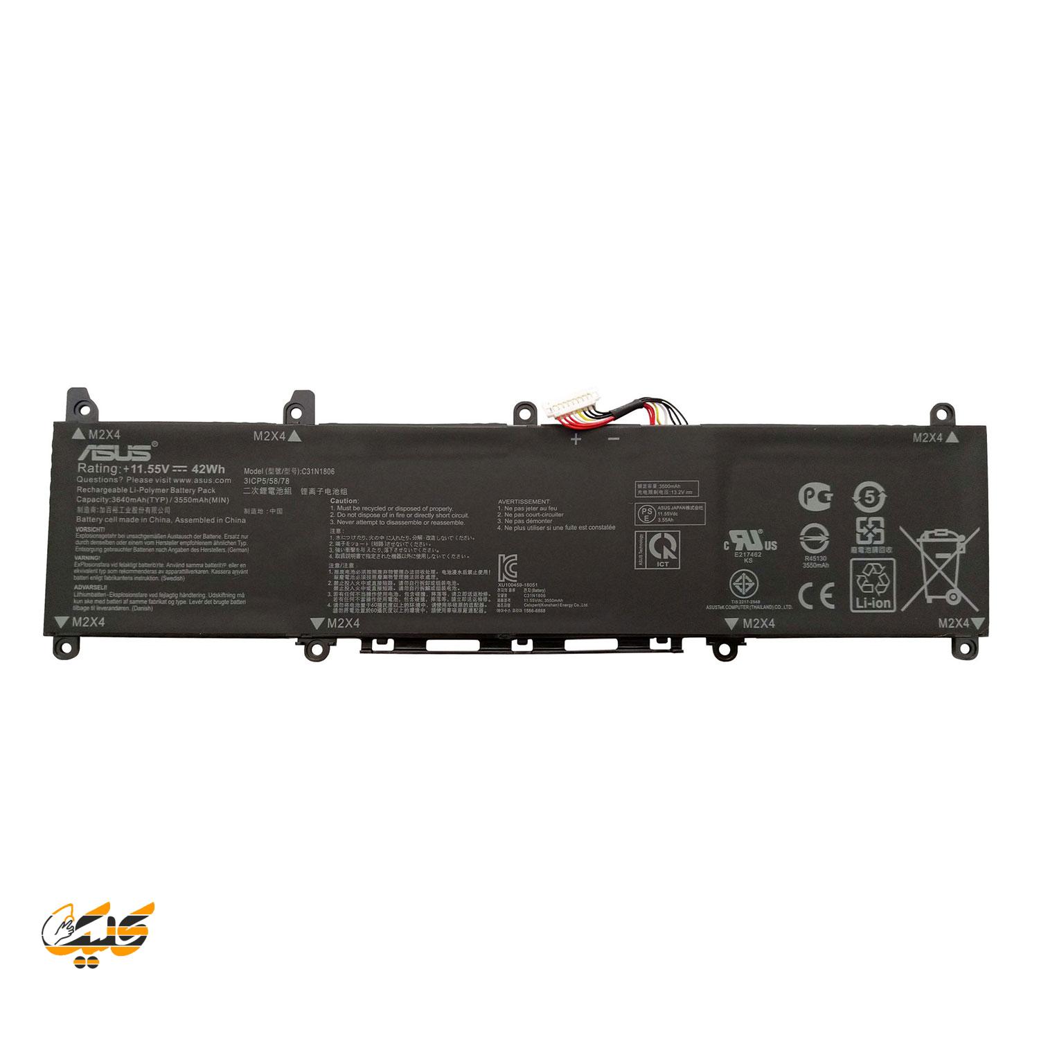 0000443 باتری لپ تاپ ایسوس ASUS Laptop Battery C31N1806